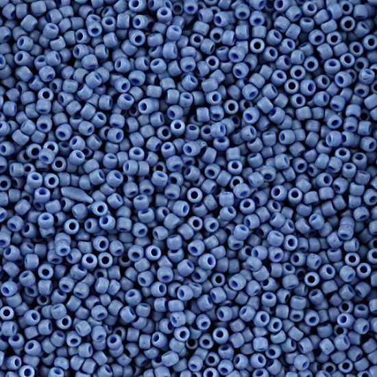 Picture of Size 11 Japanese Seed Beads, Semi-Glazed Soft Blue (#2606F), Approximately 25 Grams