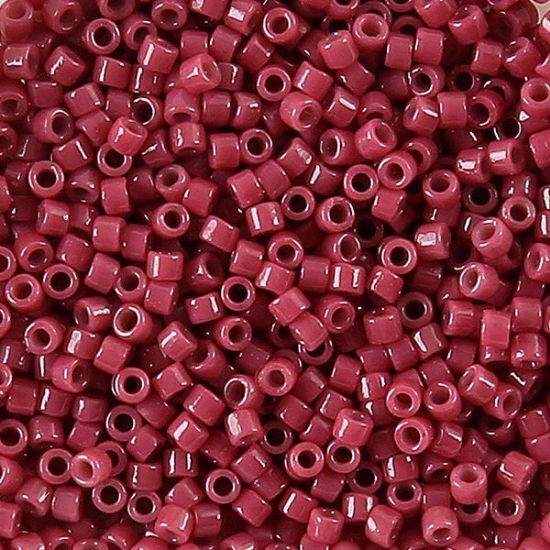 Picture of Miyuki Delica Size 11 Seed Beads, Duracoat Opaque Dyed Antique Rose