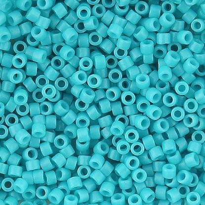 Picture of Miyuki Delica Size 11 Seed Beads, Duracoat Opaque Dyed Turquoise Blue
