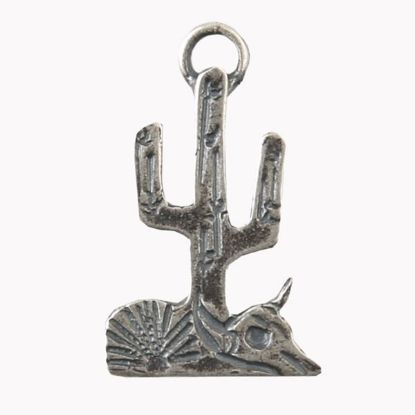 Picture of Sterling Silver Cactus Charm 21.5x13mm Machine Cast