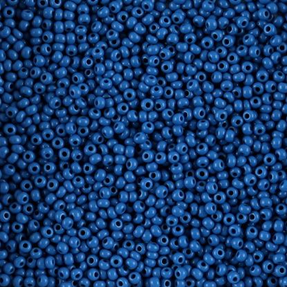 Picture of Size 10 Czech Seed Beads, Opaque Medium Blue, Approximately 25 Grams