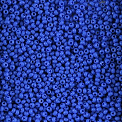 Picture of Size 10 Czech Seed Beads, Opaque Light Royal Blue, Approximately 25 Grams