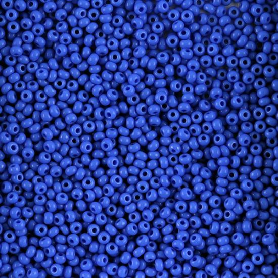 Picture of Size 10 Czech Seed Beads, Opaque Light Royal Blue, Approximately 25 Grams