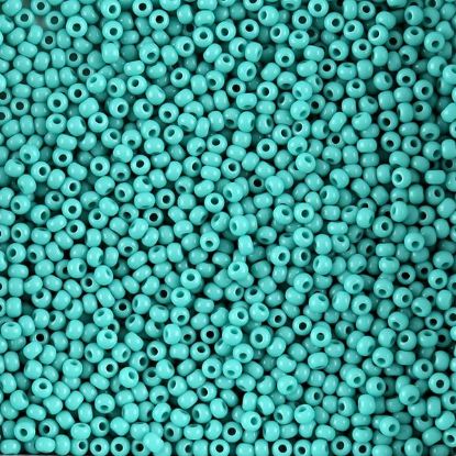 Picture of Size 10 Czech Seed Beads, Opaque Turquoise, Approximately 25 Grams