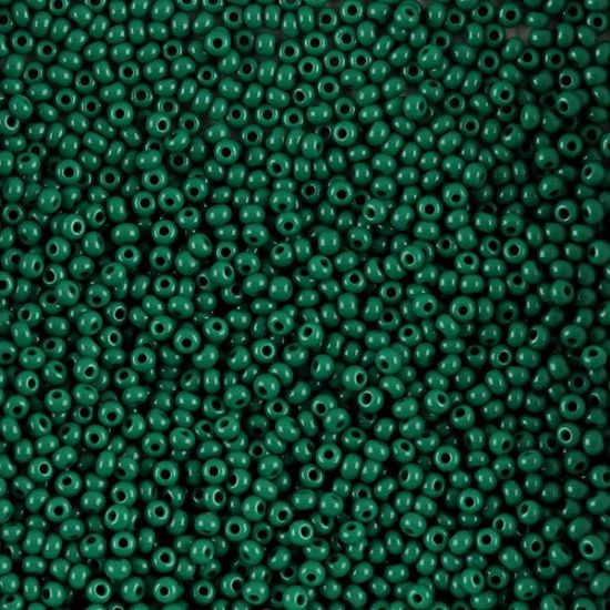 Picture of Size 10 Czech Seed Beads, Opaque Medium Dark Gree, Approximately 25 Grams