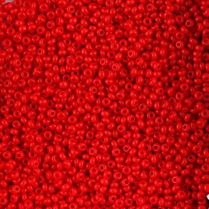 Picture of Size 10 Czech Seed Beads, Opaque Light Red, Approximately 25 Grams