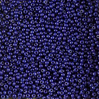 Picture of Size 10 Czech Seed Beads, Opaque Dark Royal Blue, Approximately 25 Grams