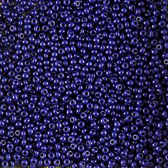 Picture of Size 10 Czech Seed Beads, Opaque Dark Royal Blue, Approximately 25 Grams