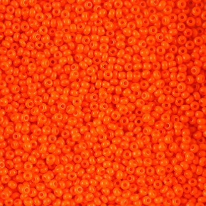 Picture of Size 10 Czech Seed Beads, Opaque Orange, Approximately 25 Grams