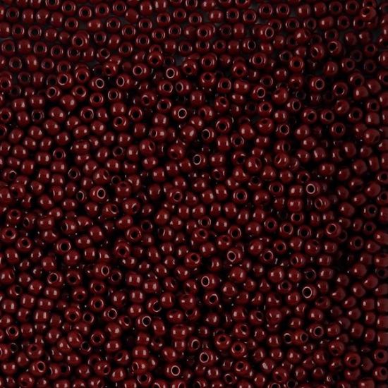 Picture of Size 10 Czech Seed Beads, Opaque Medium Brown, Approximately 25 Grams