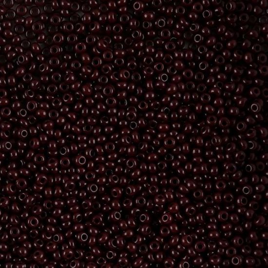 Picture of Size 10 Czech Seed Beads, Opaque Dark Brown, Approximately 25 Grams
