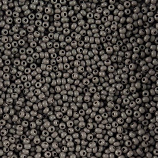 Picture of Size 10 Czech Seed Beads, Opaque Grey, Approximately 25 Grams