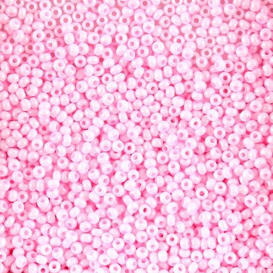 Picture of Size 10 Czech Seed Beads, Opaque Pink Dyed, Approximately 25 Grams
