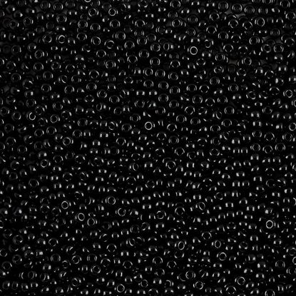 Picture of Size 11 Czech Seed Beads, Opaque Black, Approximately 25 Grams