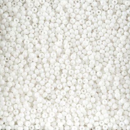 Picture of Size 11 Czech Seed Beads, Opaque White, Approximately 25 Grams