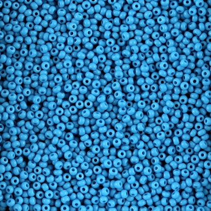 Picture of Size 11 Czech Seed Beads, Opaque Turquoise Blue, Approximately 25 Grams