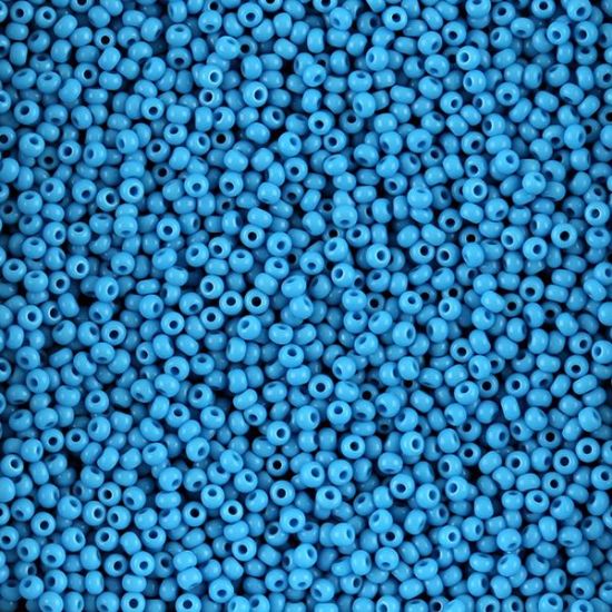 Picture of Size 11 Czech Seed Beads, Opaque Turquoise Blue, Approximately 25 Grams