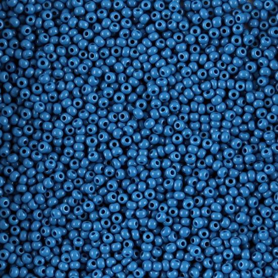 Picture of Size 11 Czech Seed Beads, Opaque Dark Blue, Approximately 25 Grams