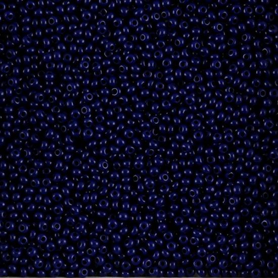 Picture of Size 11 Czech Seed Beads, Opaque Dark Royal Blue, Approximately 25 Grams