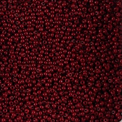 Picture of Size 11 Czech Seed Beads, Opaque Cranberry, Approximately 25 Grams