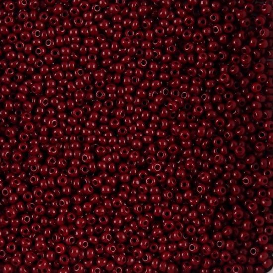 Picture of Size 11 Czech Seed Beads, Opaque Cranberry, Approximately 25 Grams