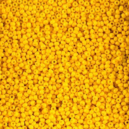 Picture of Size 11 Czech Seed Beads, Opaque Gold Yellow, Approximately 25 Grams
