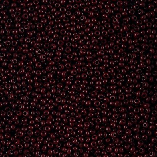 Picture of Size 11 Czech Seed Beads, Opaque Dark Brown, Approximately 25 Grams