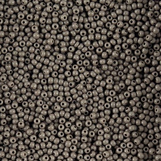 Picture of Size 11 Czech Seed Beads, Opaque Grey, Approximately 25 Grams