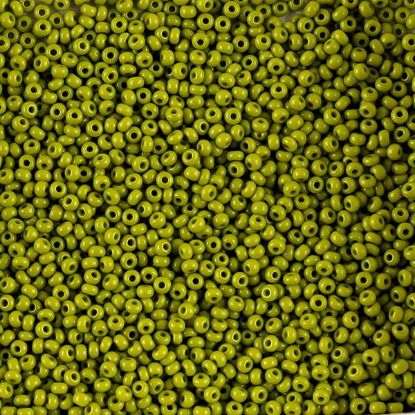 Picture of Size 11 Czech Seed Beads, Opaque Olive, Approximately 25 Grams