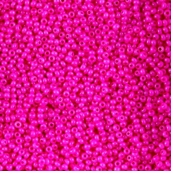 Picture of Size 11 Czech Seed Beads, Opaque Rose Dyed, Approximately 25 Grams