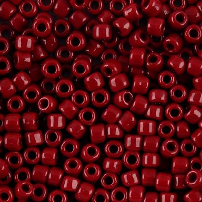 Picture of Opaque Red Seed Beads Color 408A Size 6<br />Approximately 25 Grams