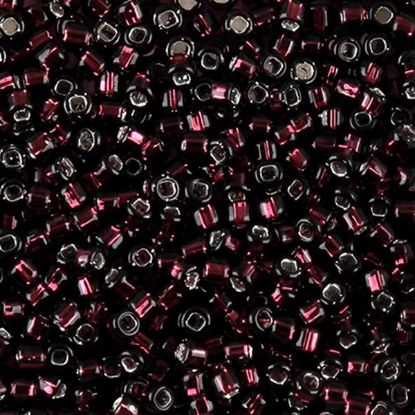 Picture of Size 8 Japanese Seed Beads, Silverlined (#13), Approximately 25 Grams