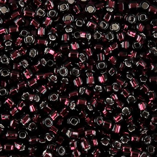 Picture of Size 8 Japanese Seed Beads, Silverlined (#13), Approximately 25 Grams