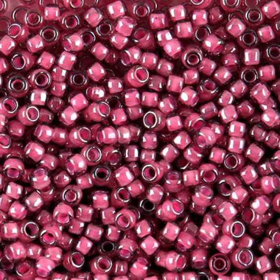 Picture of Crystal Colorlined Dust Rose Seed Bead #395 / Size 8<br />Approximately 25 Grams