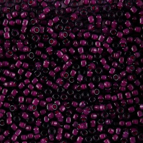 Picture of Amethyst Colorlined Fuchsia Seed Bead #399E / Size 8<br />Approximately 25 Grams
