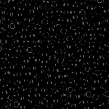 Picture of Opaque Black Seed Bead #401 / Size 8<br />Approximately 25 Grams