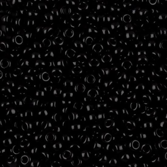 Picture of Opaque Black Seed Bead #401 / Size 8<br />Approximately 25 Grams