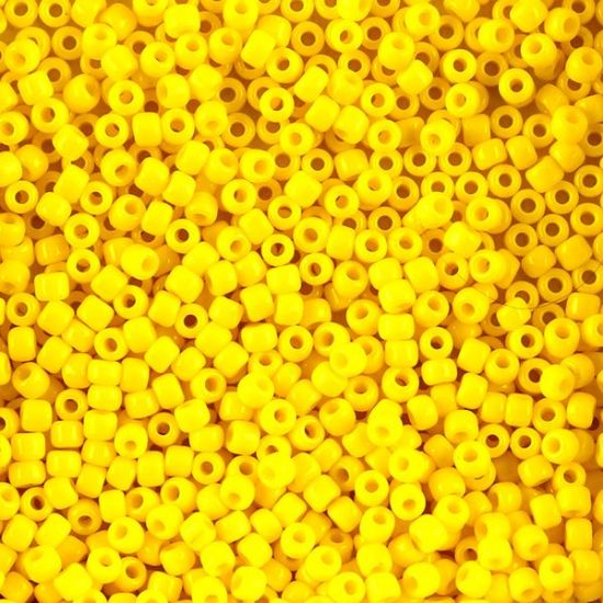 Picture of Opaque Lemon Yellow Seed Bead #404 / Size 8<br />Approximately 25 Grams