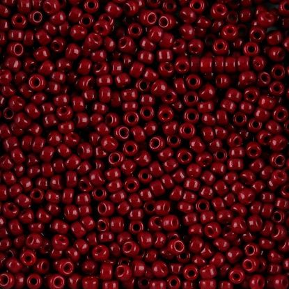 Picture of Opaque Cranberry Seed Beads Color 407A Size 8<br />Approximately 25 Grams