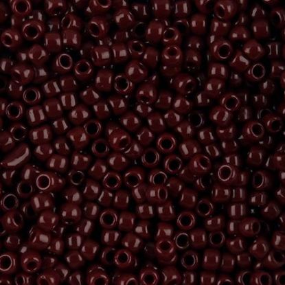 Picture of Opaque Dark Brown Seed Bead #409B / Size 8<br />Approximately 25 Grams