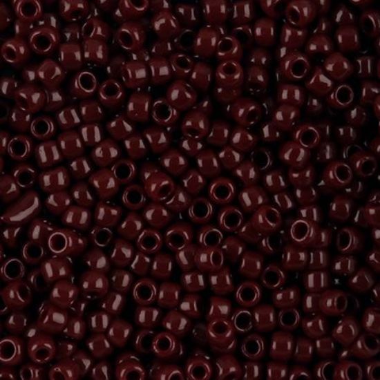 Picture of Opaque Dark Brown Seed Bead #409B / Size 8<br />Approximately 25 Grams