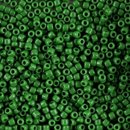 Picture of Opaque Green Seed Bead #411 / Size 8<br />Approximately 25 Grams