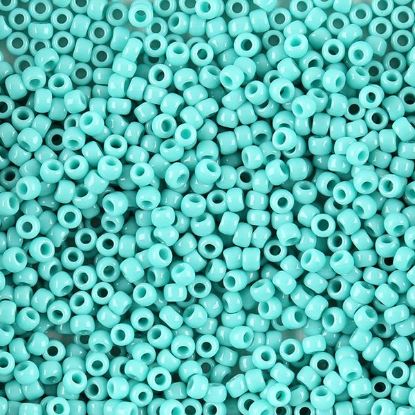 Picture of Opaque Turquoise Seed Bead #412D / Size 8<br />Approximately 25 Grams