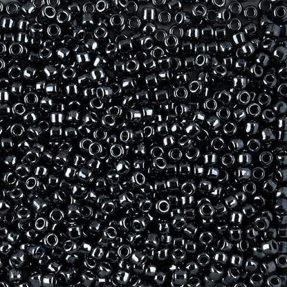 Picture of Metallic Hematite Iris Seed Beads Color 451 Size 8<br />Approximately 25 Grams
