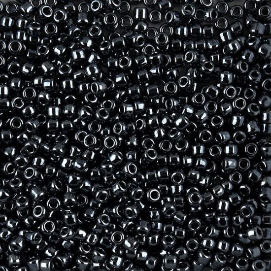 Picture of Metallic Hematite Iris Seed Beads Color 451 Size 8<br />Approximately 25 Grams