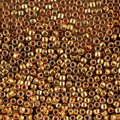 Picture of Galvanized Gold Seed Beads Color 471 Size 8<br />Approximately 25 Grams