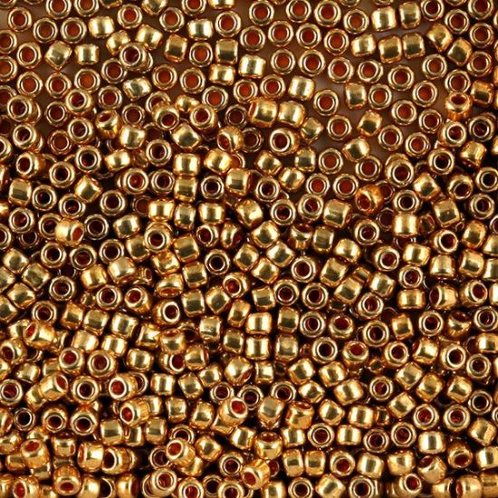 Picture of Galvanized Gold Seed Beads Color 471 Size 8<br />Approximately 25 Grams