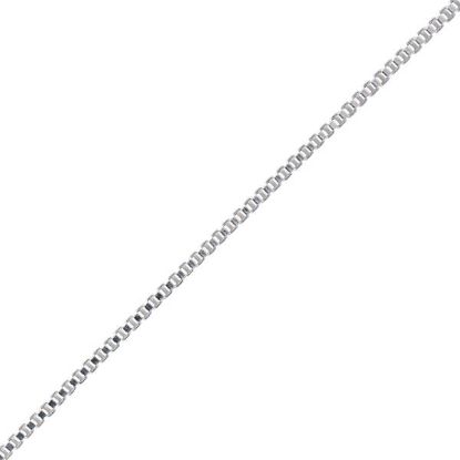 Picture of Sterling Silver Box Chain 16 Inch x 0.70mm. Made in Italy