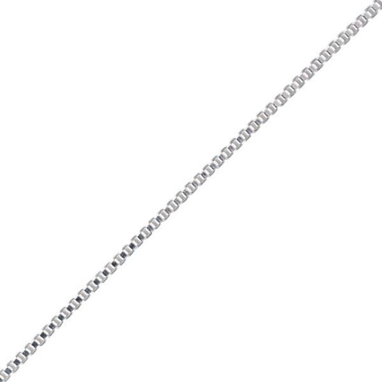 Picture of Sterling Silver Box Chain 16 Inch x 0.70mm. Made in Italy