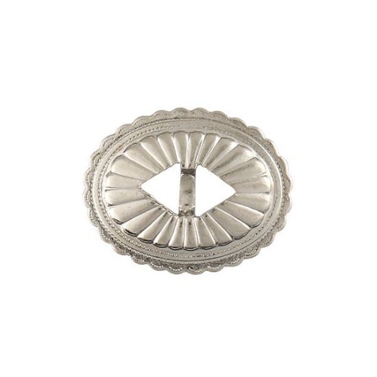 Picture of Nickel Silver Plated Sunburst Double Inner Hole Concho, 22x28mm, 10 Pieces